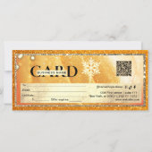 Elegant Gold Gift Voucher | Glitter and Pearl (裏面)