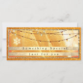 Elegant Gold Gift Voucher | Glitter and Pearl (正面)