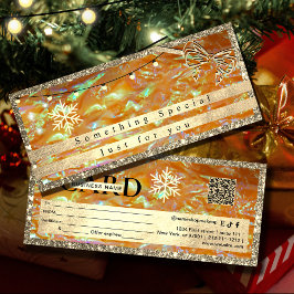 Elegant Gold Gift Voucher | Glitter and Pearl