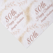 Elegant Gold Glitter 80th Birthday 薄葉紙 (詳細)