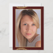 Elegant Gold Glitter Birthday 30th with Balloons 招待状 (裏面)