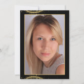 Elegant Gold Glitter Birthday 30th with Balloons 招待状 (裏面)