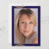 Elegant Gold Glitter Birthday 30th with Balloons 招待状 (裏面)