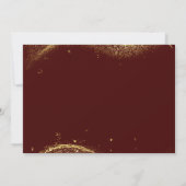 Elegant Gold Glitter Birthday 40th With Photo 招待状 (裏面)