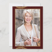 Elegant Gold Glitter Birthday 50th with Balloons 招待状 (裏面)