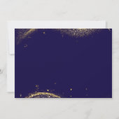 Elegant Gold Glitter Birthday 50th With Photo 招待状 (裏面)