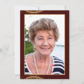 Elegant Gold Glitter Birthday 80th with Ballons 招待状 (裏面)