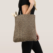 Elegant Gold Glitter Black Leopard Print トートバッグ (クローズアップ)