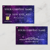 Elegant Gold Glitter Credit Card 名刺 (正面/裏面)