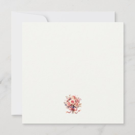 Elegant Gold Glitter Floral Frame Personalized (裏面)