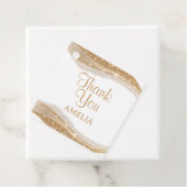 Elegant Gold Glitter Thank You フェイバータグ (インサイチュ)