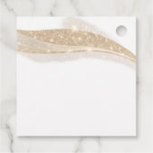 Elegant Gold Glitter Thank You フェイバータグ (裏面)