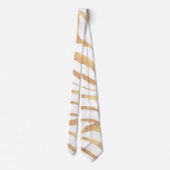 Elegant Gold Glitter Zebra White Animal Print ネクタイ (裏面)