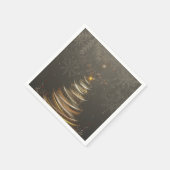  Elegant Gold  glow Christmas Tree スタンダードカクテルナプキン (角)
