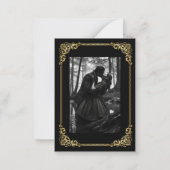 Elegant gold Gothic Halloween wedding ノートカード (裏面)