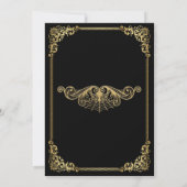 Elegant gold Gothic Halloween wedding Invitation 招待状 (裏面)