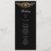 Elegant gold Gothic Wedding Program メニュー (正面)