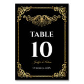 Elegant gold Gothic Wedding Table number テーブルナンバー (裏面)