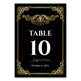 Elegant gold Gothic Wedding Table number テーブルナンバー