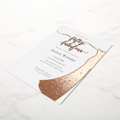 Elegant Gold Gown 50 and fabulous birthday 箔招待状 (回転した状態)