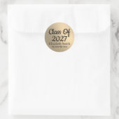 Elegant Gold Graduation Envelope Seals ラウンドシール (バッグ)