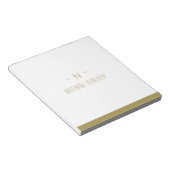 Elegant Gold & Gray Monogram I Minimalist Elegant  ノートパッド (アングル)