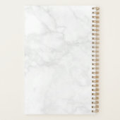 Elegant Gold Gray White Marble Personalized プランナー手帳 (裏面)
