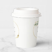 Elegant Gold Green Eucaliptus Wedding  紙コップ (右)