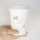 Elegant Gold Green Eucaliptus Wedding  紙コップ