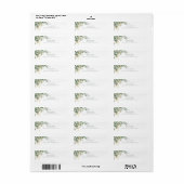 Elegant Gold Green Eucalyptus Wedding ラベル (フルシート)