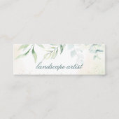 Elegant Gold Greenery Eucalyptus スキニー名刺 (正面)