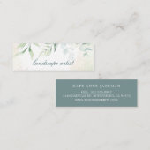 Elegant Gold Greenery Eucalyptus スキニー名刺 (正面/裏面)