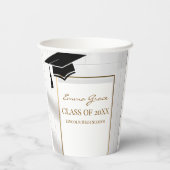 Elegant Gold & Grey Graduation Party 紙コップ (裏面)