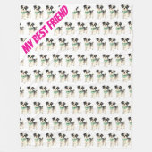 Elegant Gold Grooming Dog Personalized Collection フリースブランケット (正面)