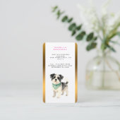 Elegant Gold Grooming Dog Personalized Collection 名刺 (スタンド正面)