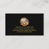 Elegant Gold Handyman Tools Frame On Wood Panel 名刺 (裏面)