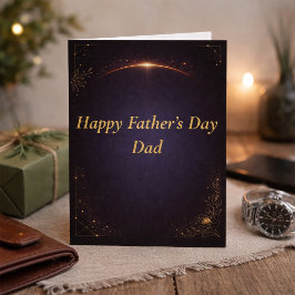 Elegant Gold Happy Father’s Day Card for Dad カード