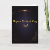 Elegant Gold Happy Father’s Day Card for Dad カード (正面)