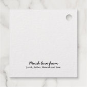 Elegant Gold Happy Hanukkah フェイバータグ (裏面)