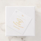 Elegant Gold Happy Hanukkah フェイバータグ (箱)