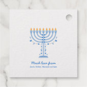 Elegant Gold Happy Hanukkah with Menorah フェイバータグ (裏面)