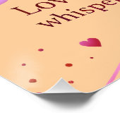 Elegant Gold Heart Love Art ポスター (コーナー)