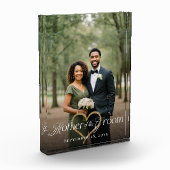 Elegant Gold Heart Mother of the Groom Keepsake フォトブロック (左)