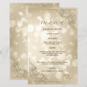 Elegant Gold Hearts Frame Bokeh (正面/裏面)