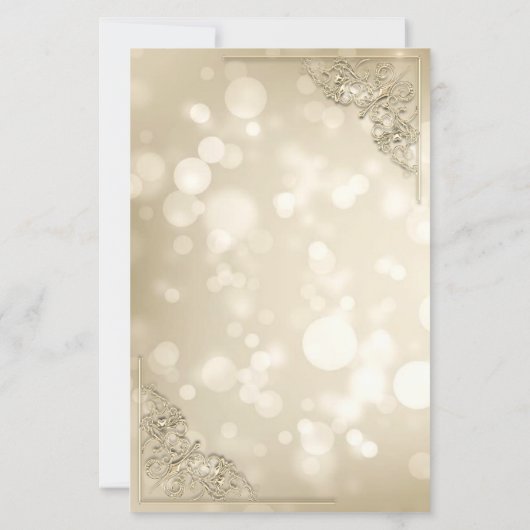 Elegant Gold Hearts Frame Bokeh (裏面)