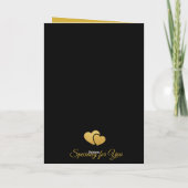 Elegant Gold Hearts Valentine's Day Card - Luxury  カード (裏面)