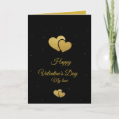 Elegant Gold Hearts Valentine's Day Card - Luxury  カード (正面)