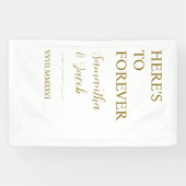 Elegant Gold “Here’s to Forever” Wedding Welcome 横断幕 (横)