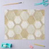 Elegant Gold Hexagon Geometric Pattern - Marble 2 薄葉紙 (クラフト)