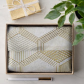 Elegant Gold Hexagon Geometric Pattern - Marble 2 薄葉紙 (ギフト)